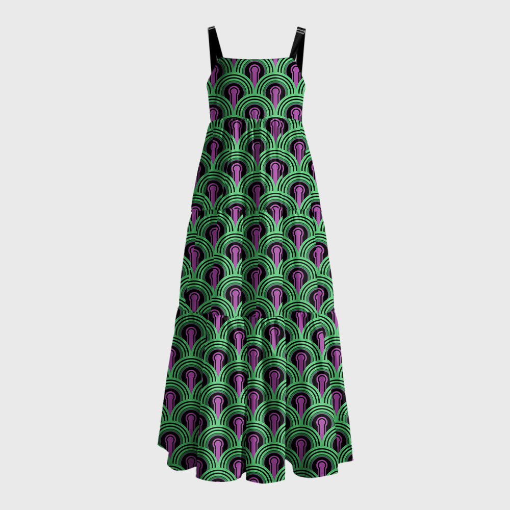 Shining Geek Tiered Cami Maxi Dress