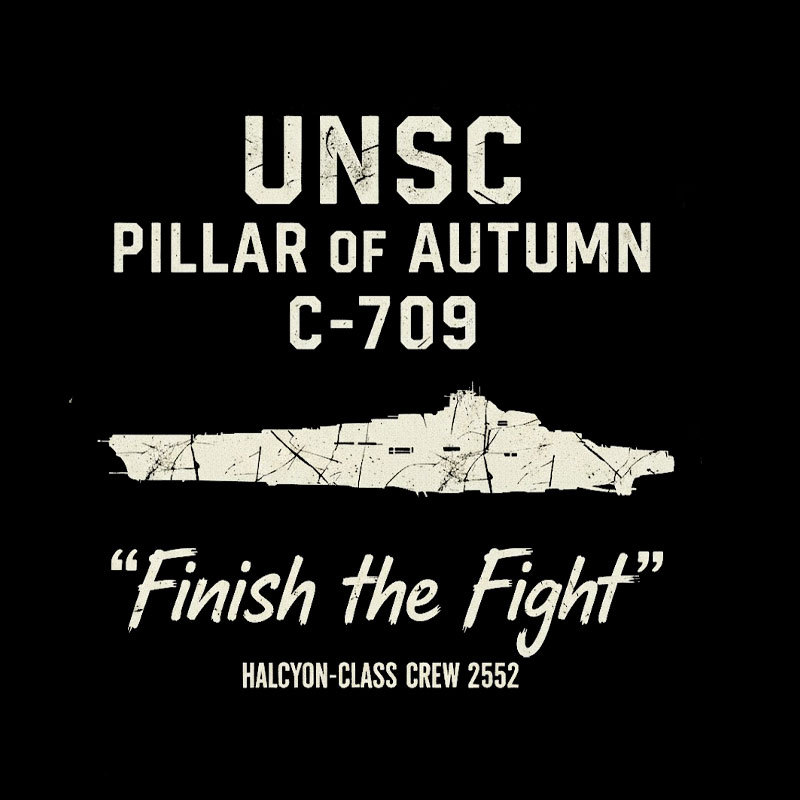 UNSC PILLAR OF AUTUMN C-709 Geek T-Shirt