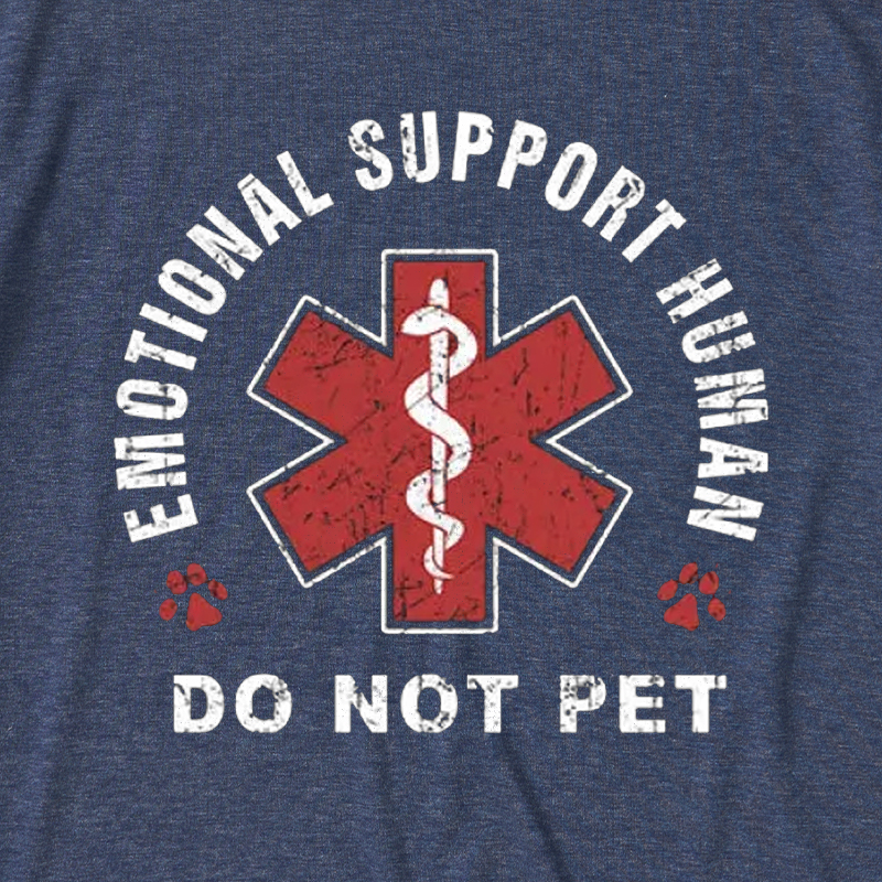 Emotional Support Human Ultra Soft Heather Tee
