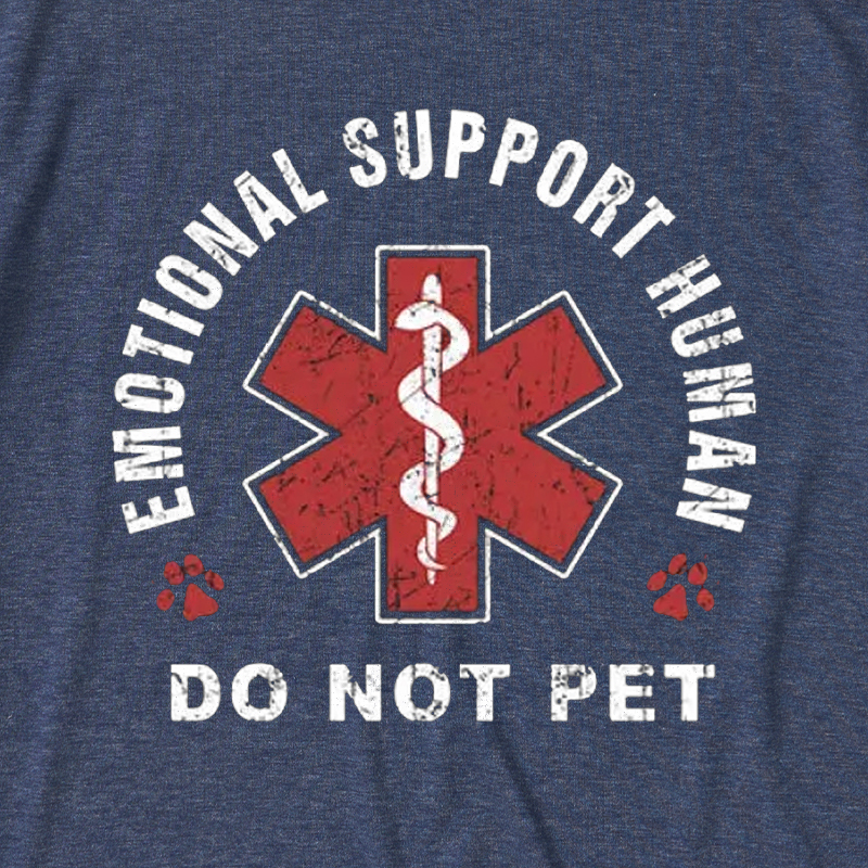 Emotional Support Human Ultra Soft Heather Tee