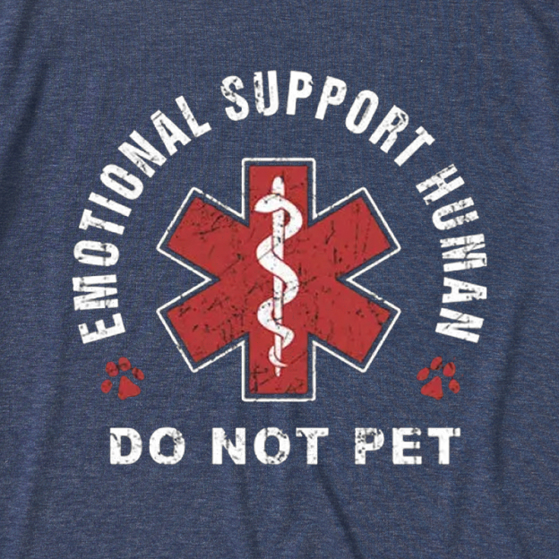 Emotional Support Human Ultra Soft Heather Tee