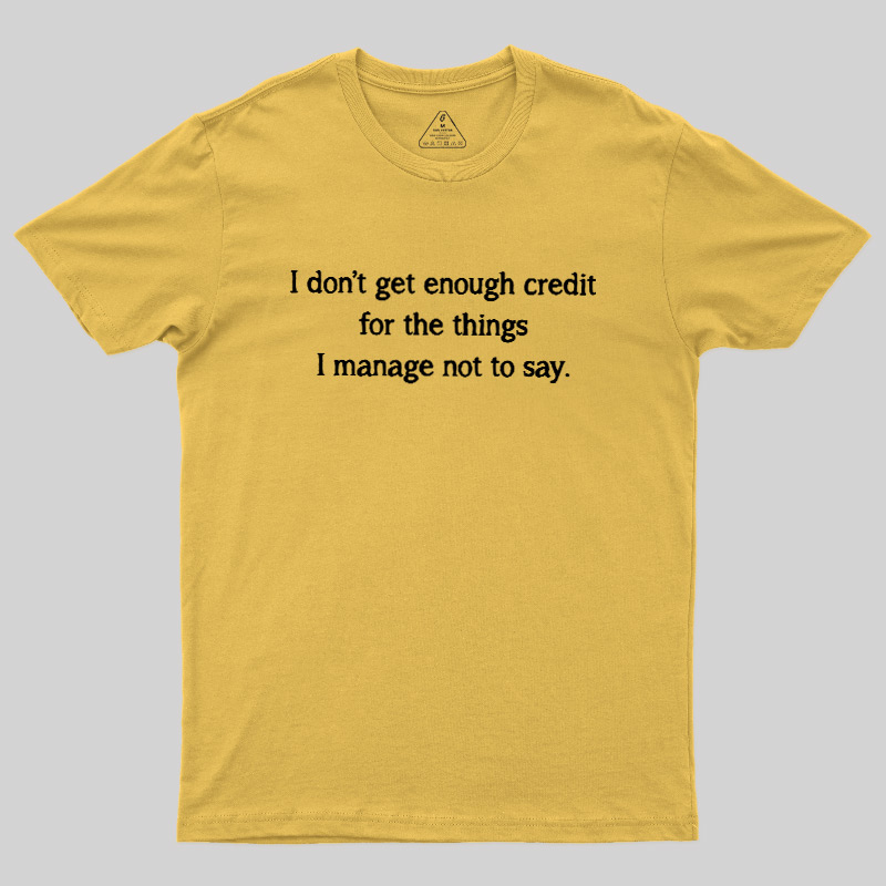 Unspoken Credit Geek T-Shirt