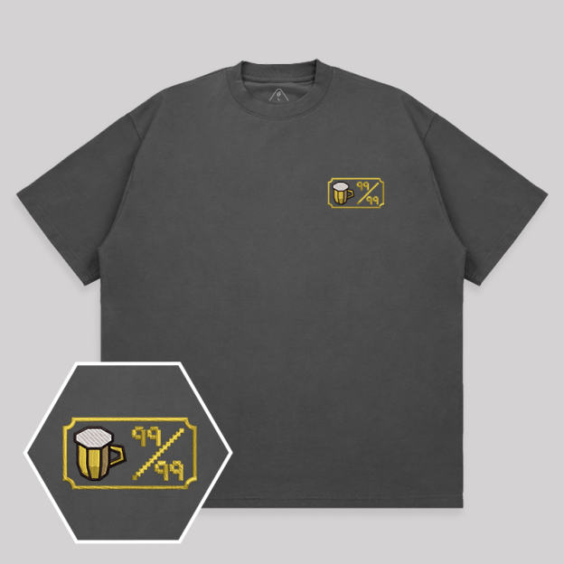 Personalized Pixel Skill 2 Geek Embroidered Unisex T-shirt