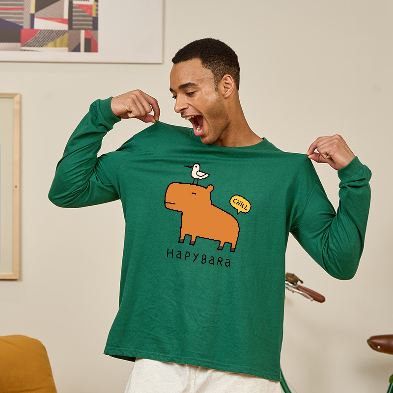 Hapybara Geek Long Sleeve T-Shirt