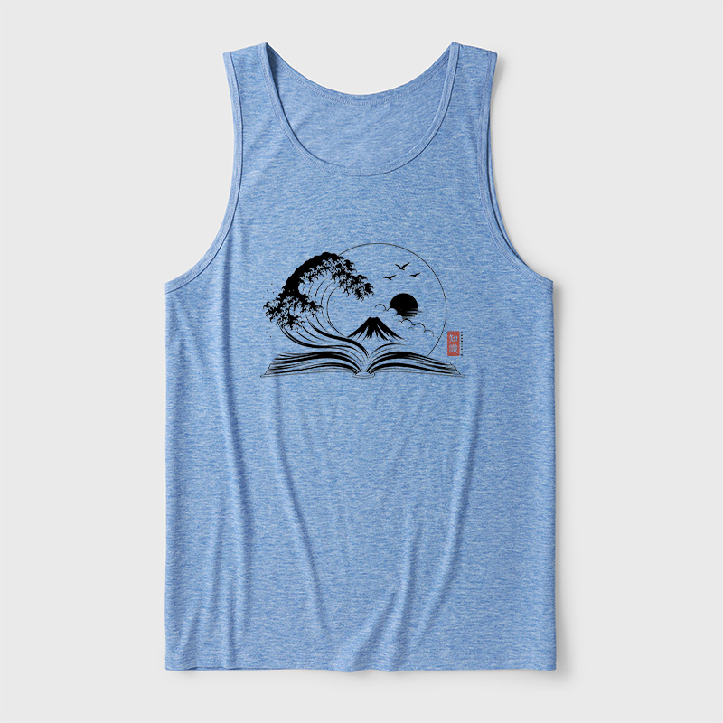 The Great Wave of Knowledge Ultra Soft Heather Tank