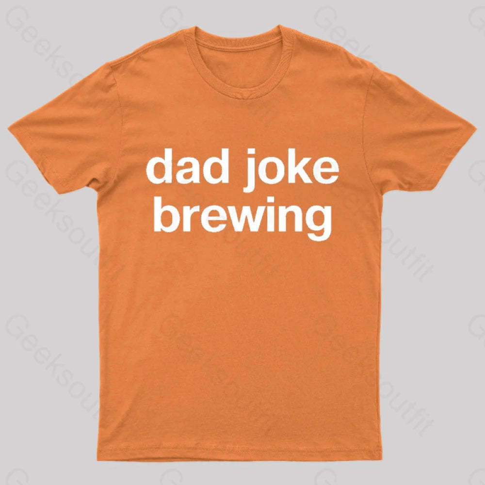 Dad Joke Brewing Geek T-Shirt Orange / S
