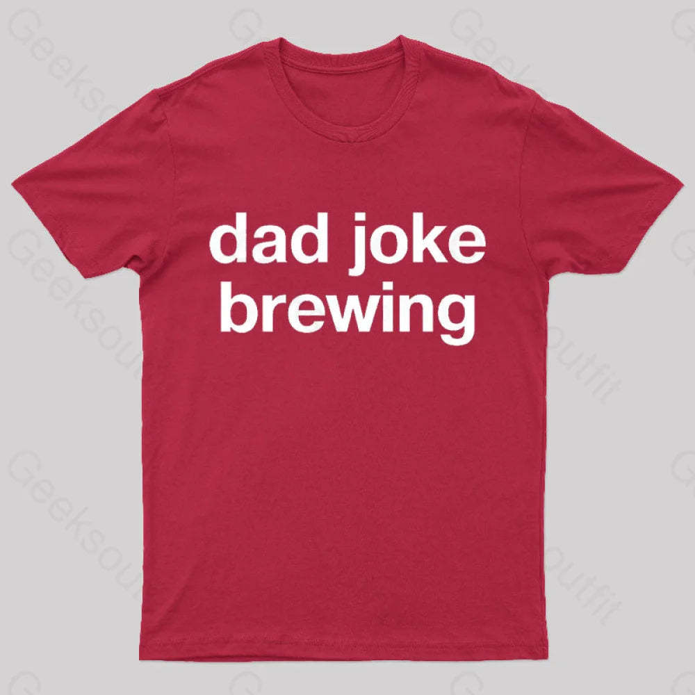 Dad Joke Brewing Geek T-Shirt Red / S