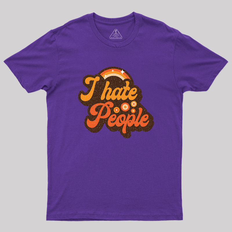 Vintage Hate People Geek T-Shirt
