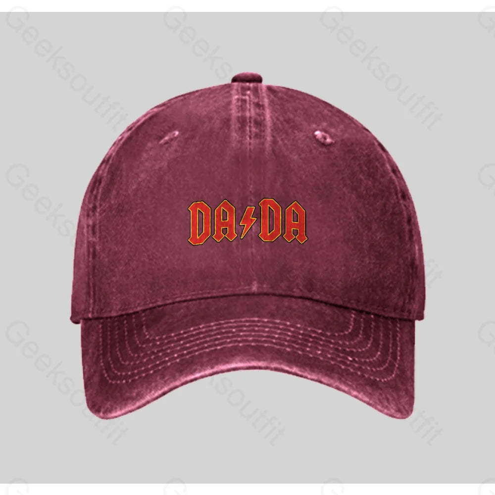 Dada Washed Vintage Baseball Cap Red