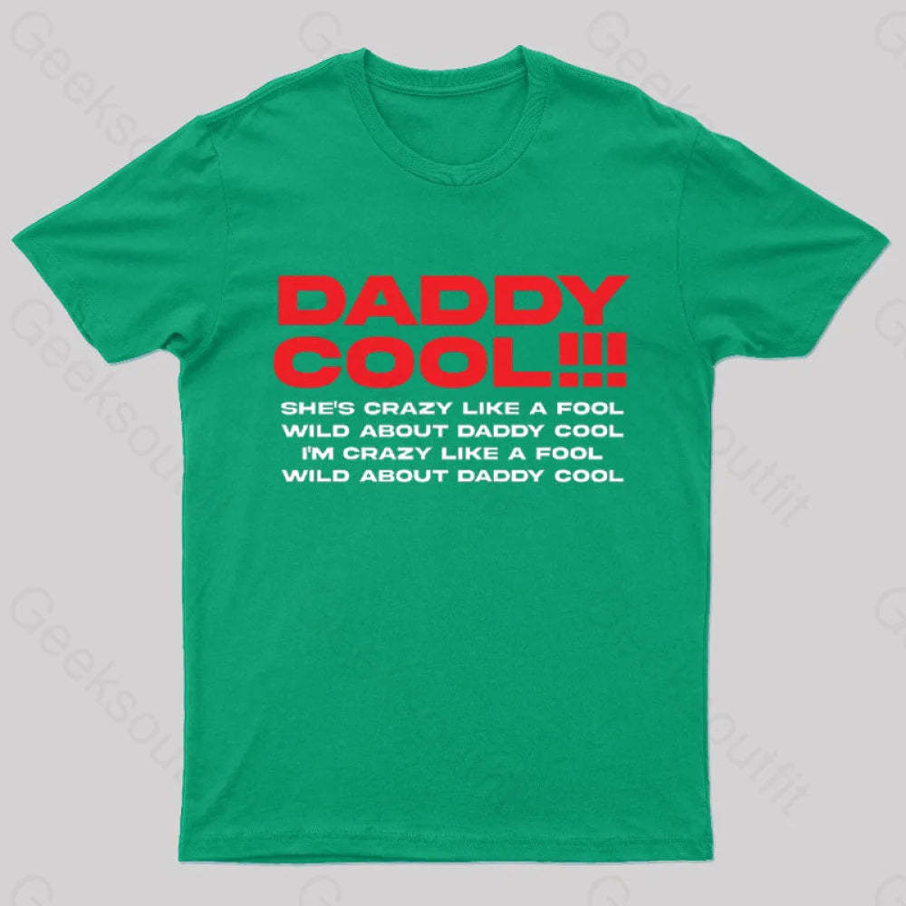 Daddy Cool Geek T-Shirt Green / S