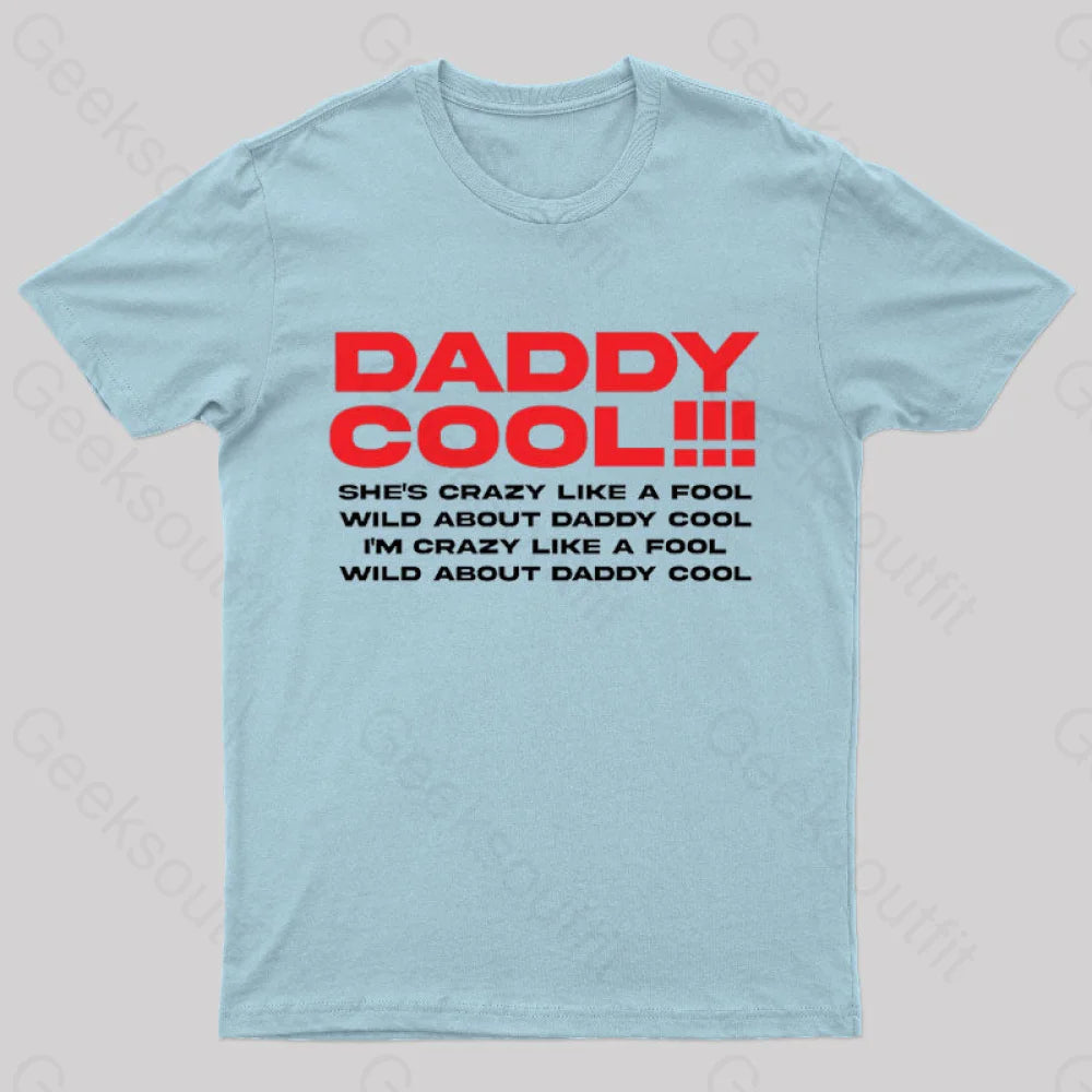 Daddy Cool Geek T-Shirt Light Blue / S
