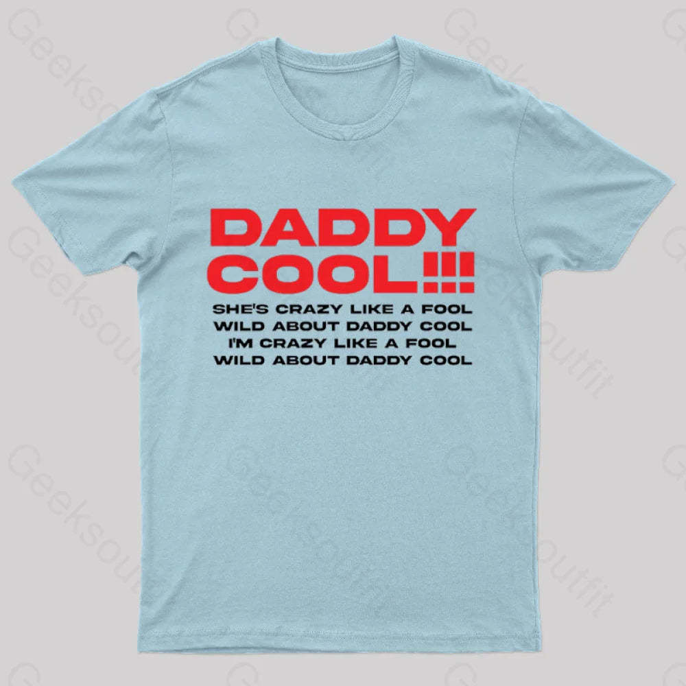 Daddy Cool Geek T-Shirt Light Blue / S
