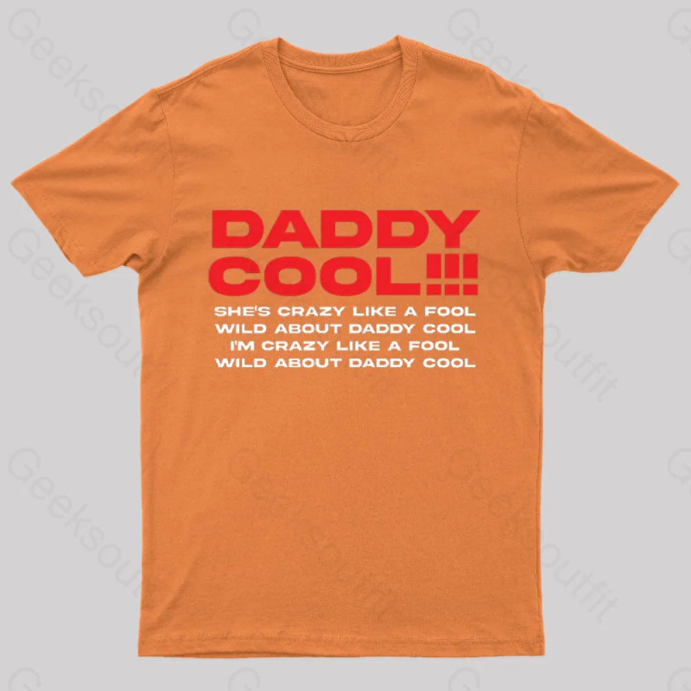 Daddy Cool Geek T-Shirt Orange / S