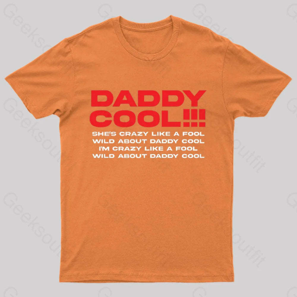 Daddy Cool Geek T-Shirt Orange / S