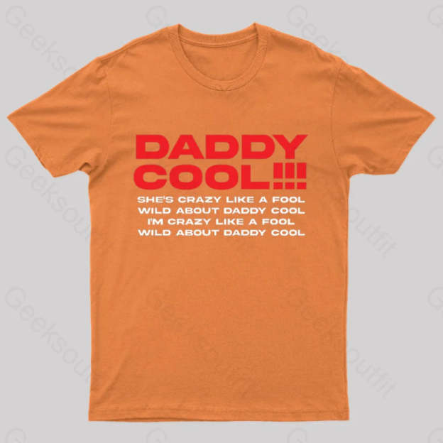 Daddy Cool Geek T-Shirt Orange / S