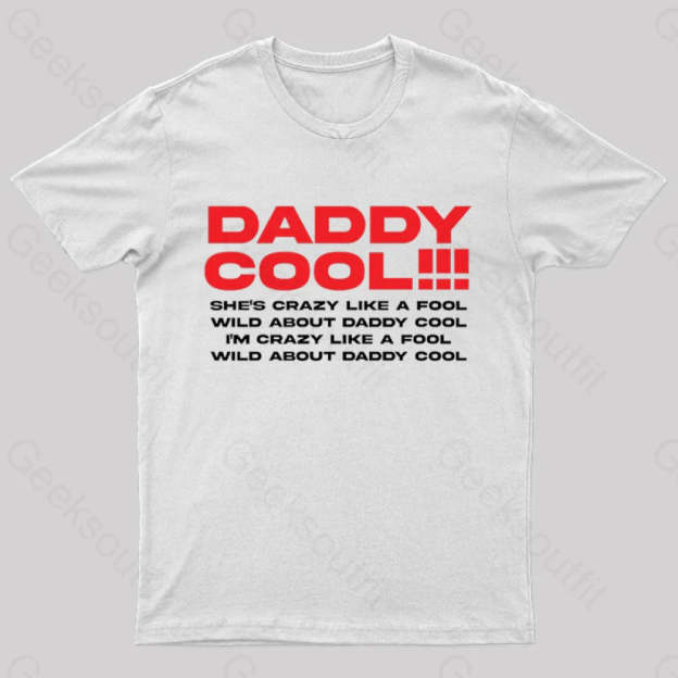 Daddy Cool Geek T-Shirt White / S