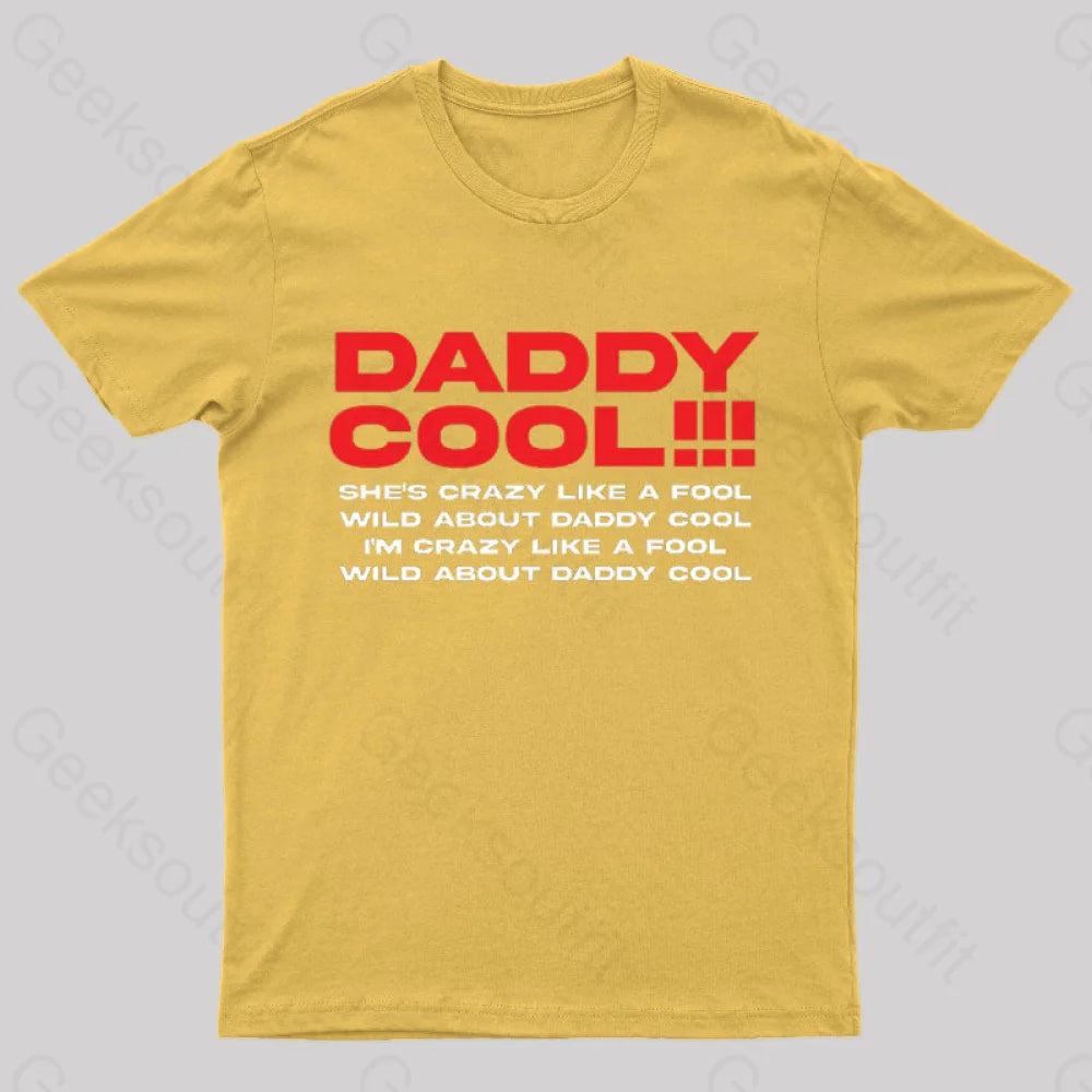Daddy Cool Geek T-Shirt Yellow / S