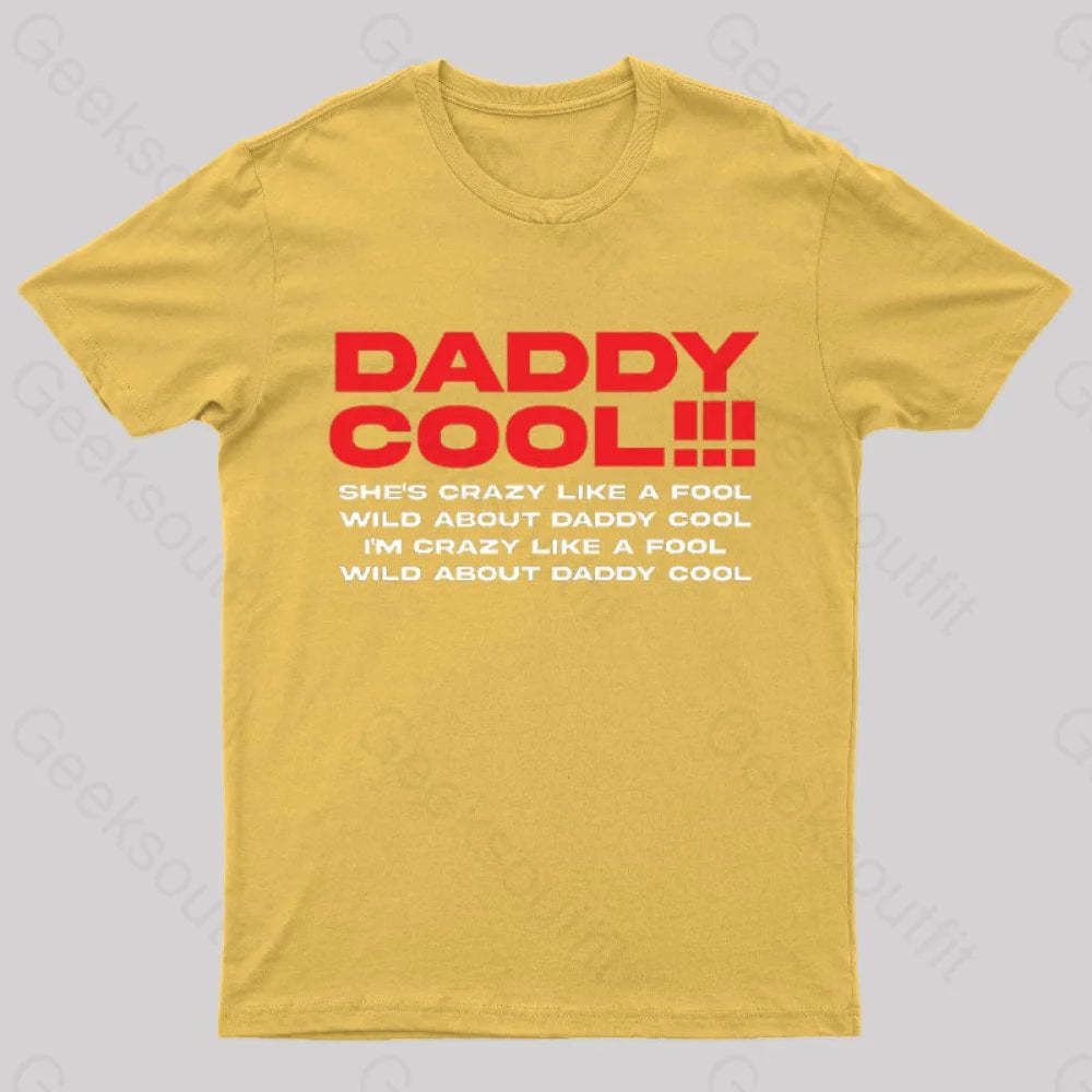 Daddy Cool Geek T-Shirt Yellow / S
