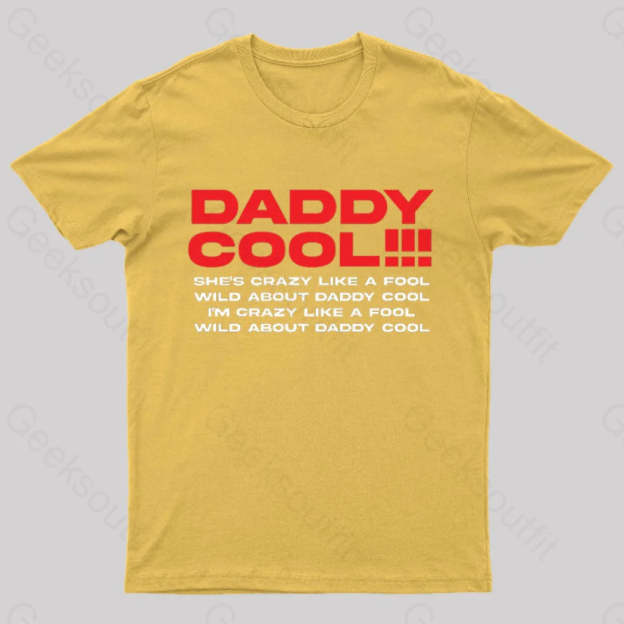 Daddy Cool Geek T-Shirt Yellow / S