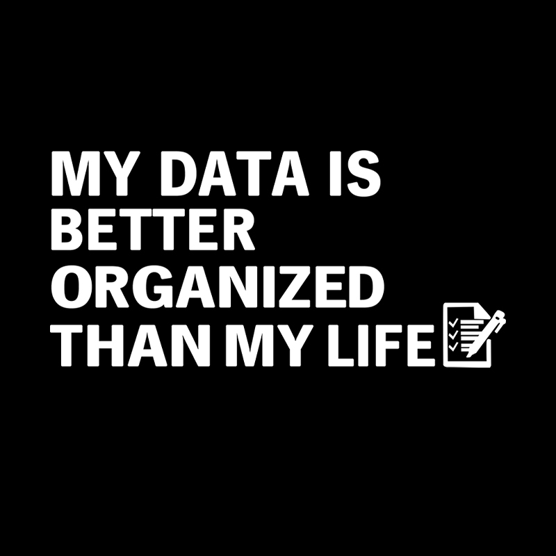 Organized Data, Messy Life Geek T-Shirt