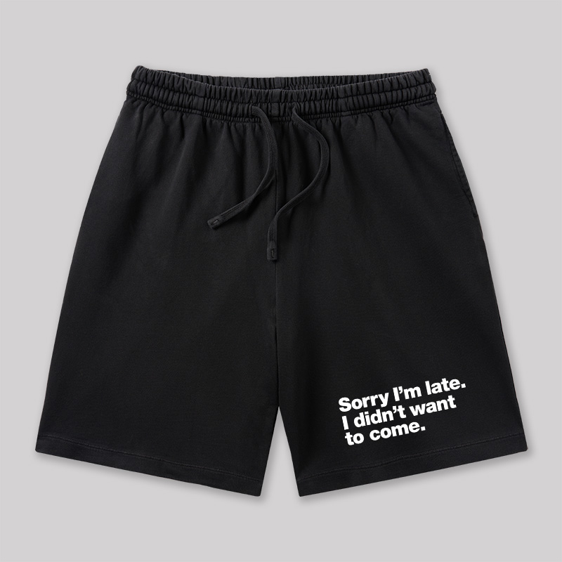 I Didn't Want to Come Geeky Washed Shorts