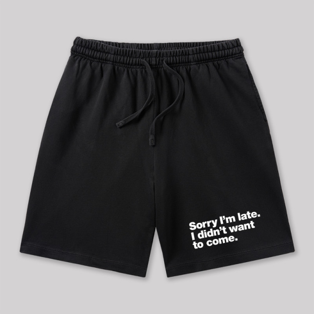 I Didn't Want to Come Geeky Washed Shorts