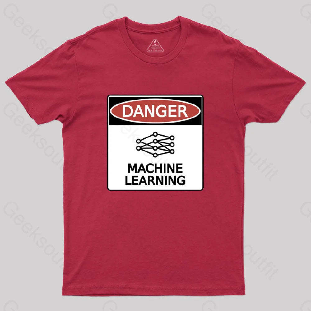 Danger: Machine Learning T-Shirt Red / S