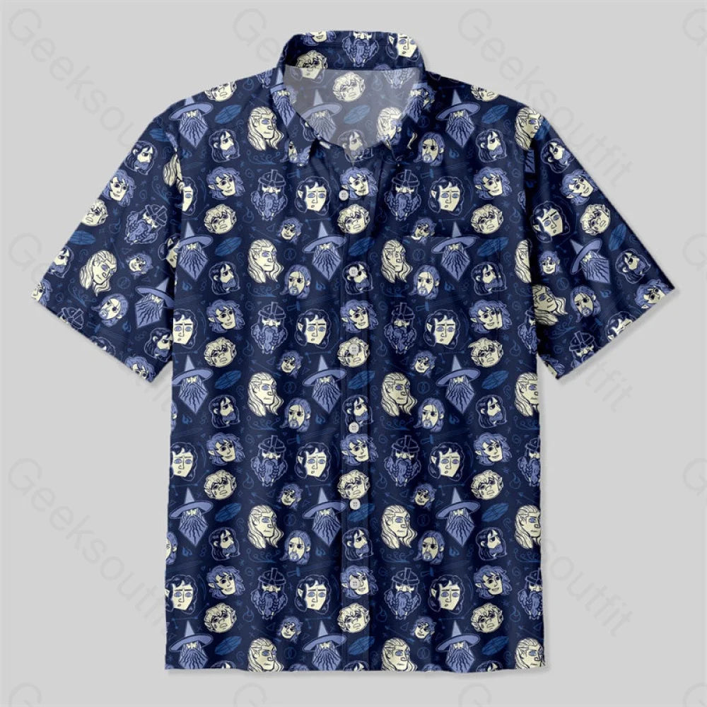 Dark Magic Ring Button Up Pocket Shirt Up / S Bus577 Yc
