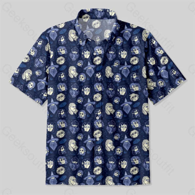 Dark Magic Ring Button Up Pocket Shirt Up / S Bus577 Yc