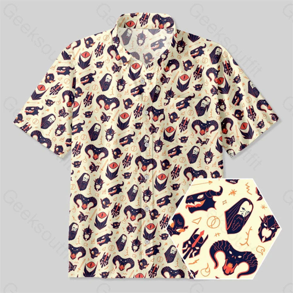 Dark Magic Ring Button Up Pocket Shirt Yc