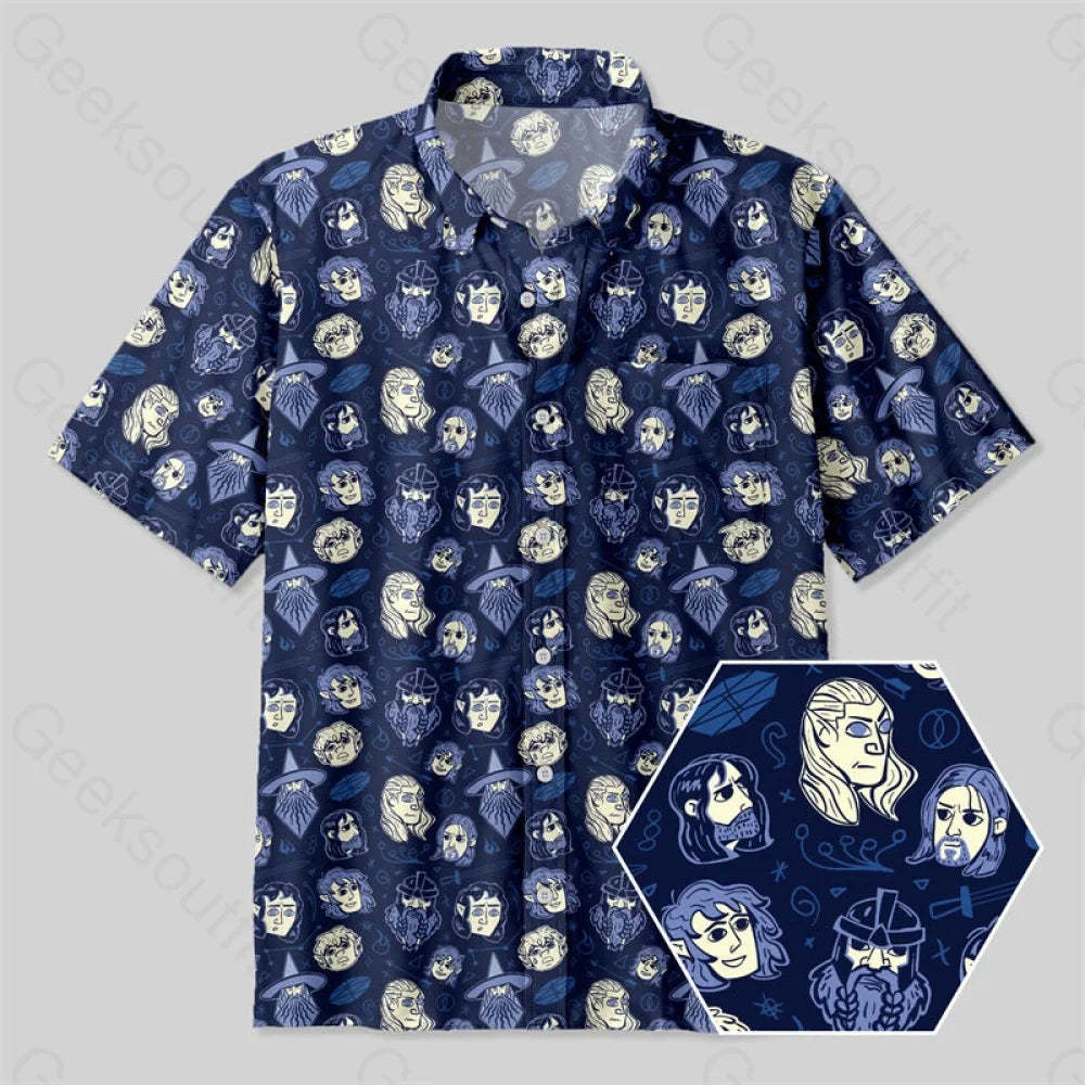 Dark Magic Ring Button Up Pocket Shirt Yc