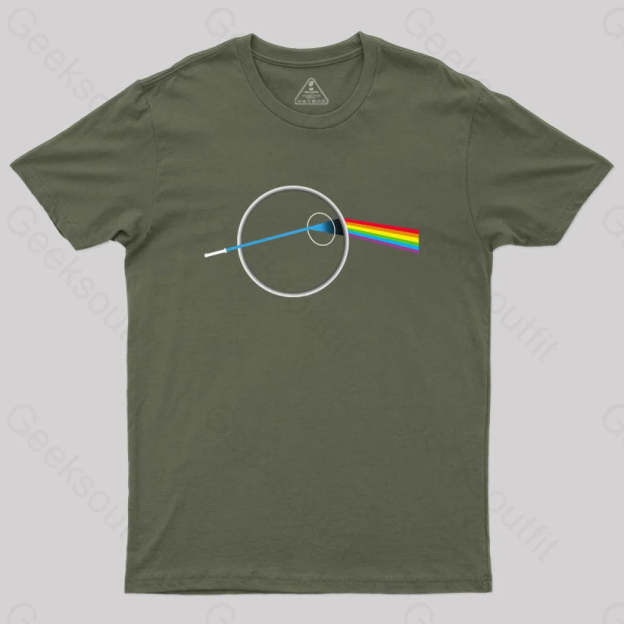 Dark Side Of The Death Science Geek T-Shirt Army Green / S