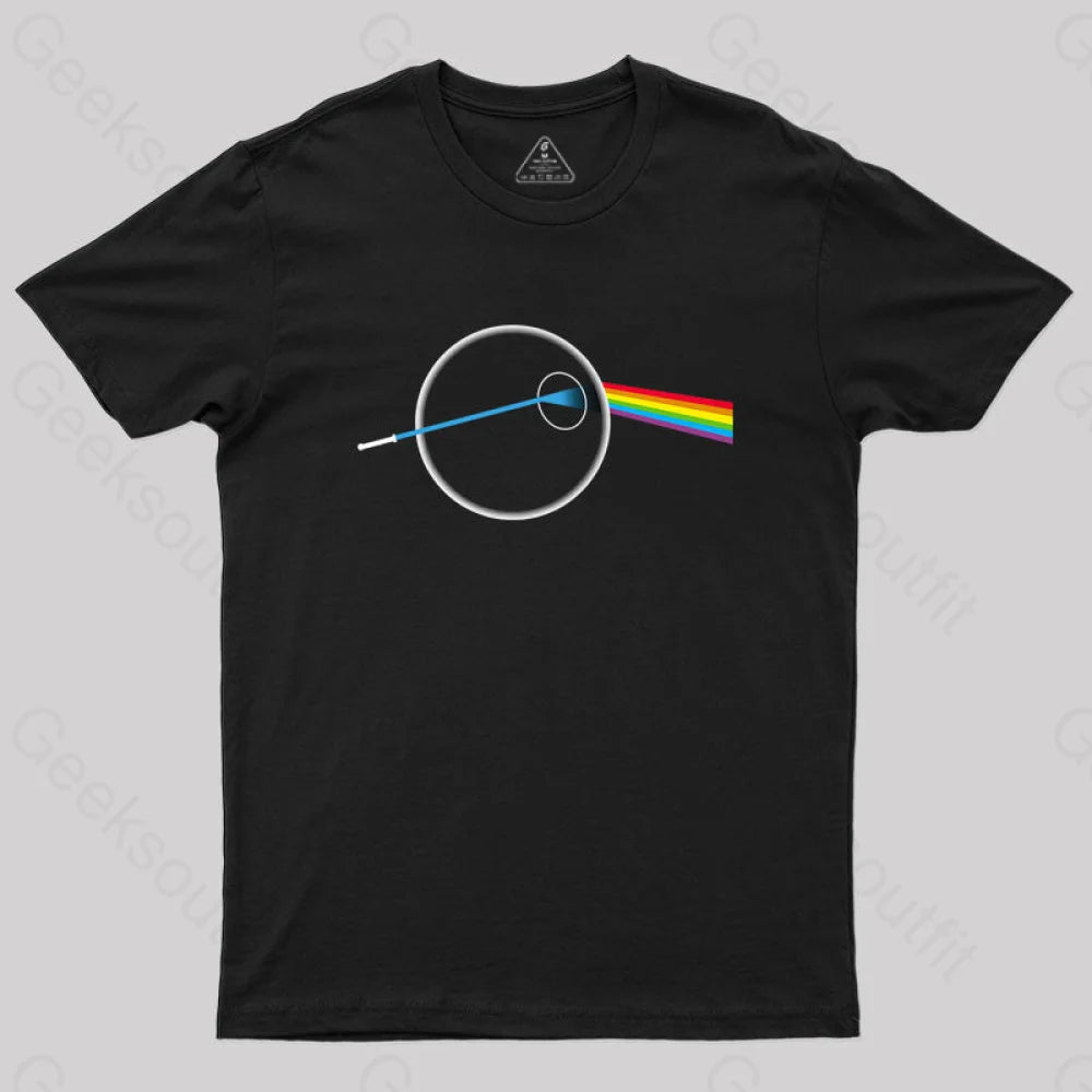 Dark Side Of The Death Science Geek T-Shirt Black / S