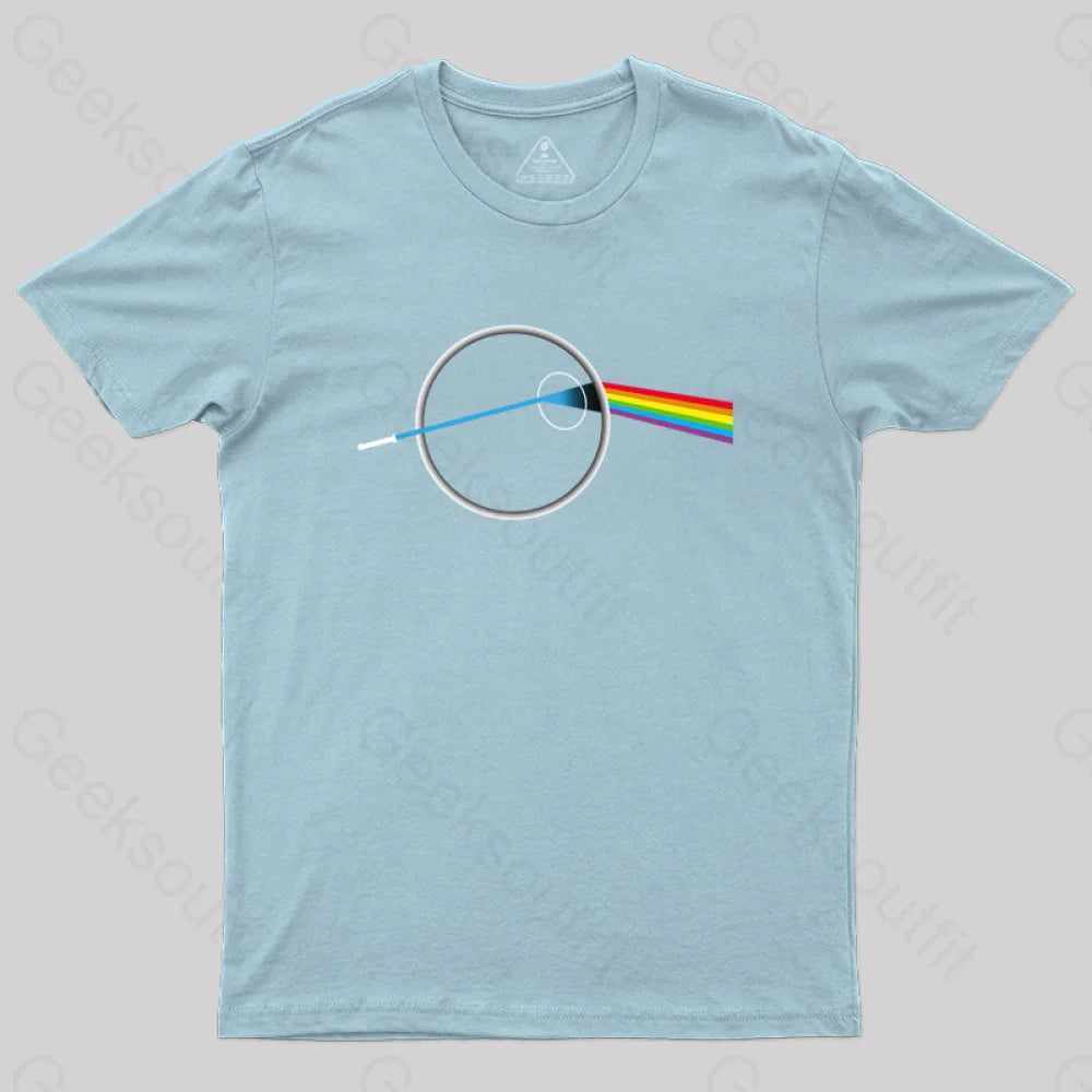 Dark Side Of The Death Science Geek T-Shirt Light Blue / S