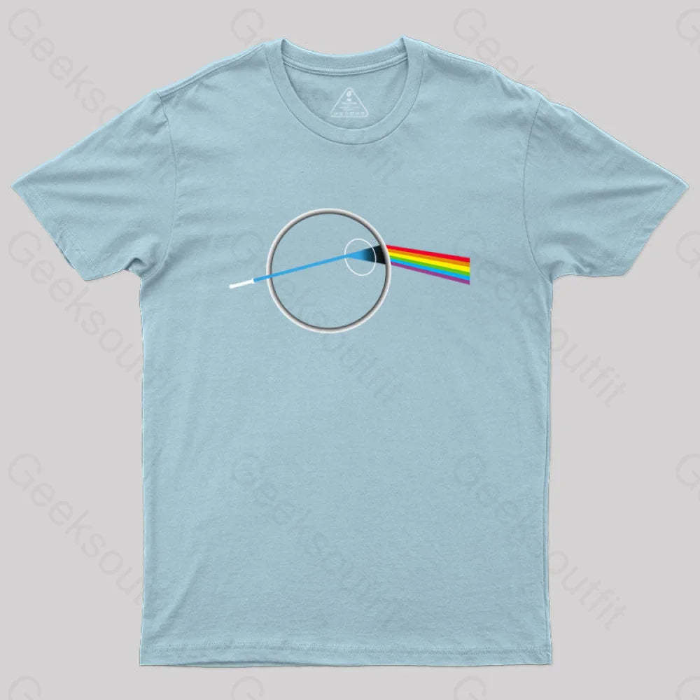 Dark Side Of The Death Science Geek T-Shirt Light Blue / S