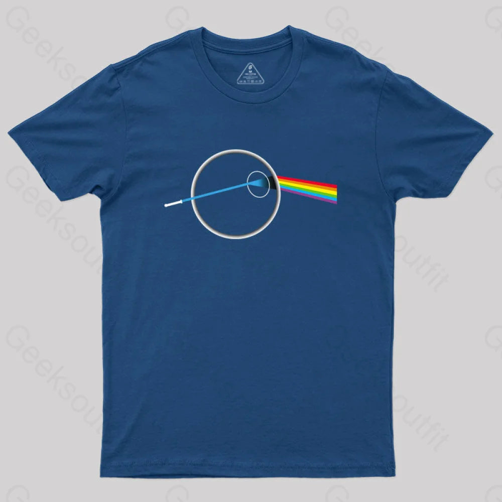 Dark Side Of The Death Science Geek T-Shirt Navy / S