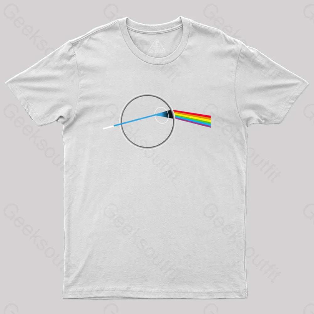 Dark Side Of The Death Science Geek T-Shirt White / S