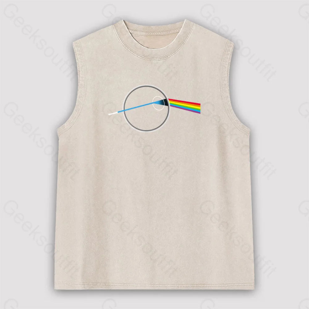 Dark Side Of The Death Unisex Washed Tank Apricot / S