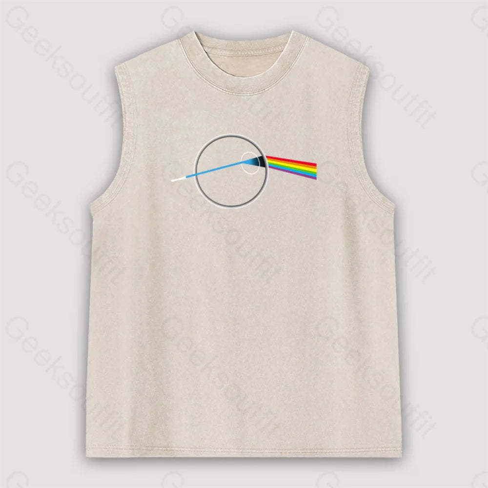 Dark Side Of The Death Unisex Washed Tank Apricot / S