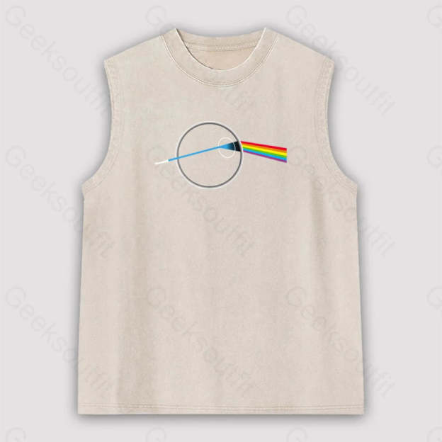 Dark Side Of The Death Unisex Washed Tank Apricot / S