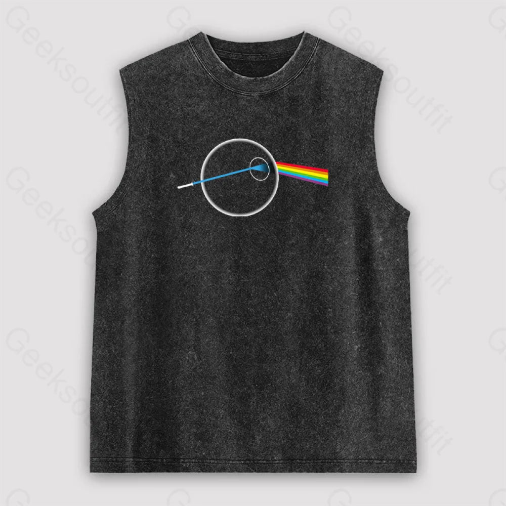 Dark Side Of The Death Unisex Washed Tank Black / S