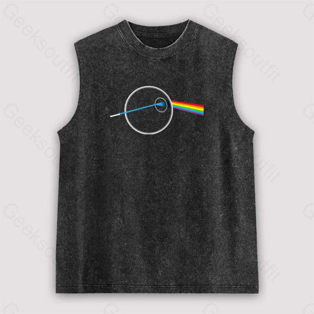 Dark Side Of The Death Unisex Washed Tank Black / S