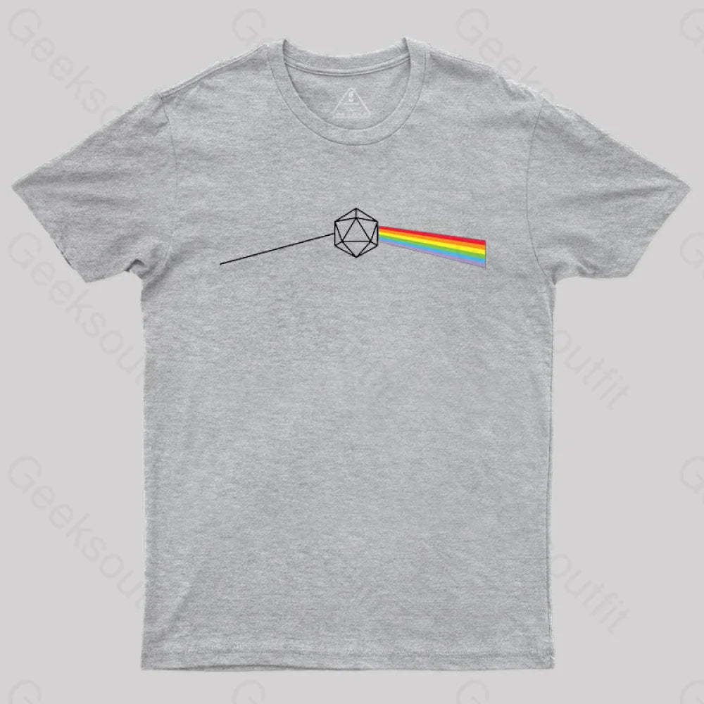 Dark Side Of The Moon D20 T-Shirt Grey / S