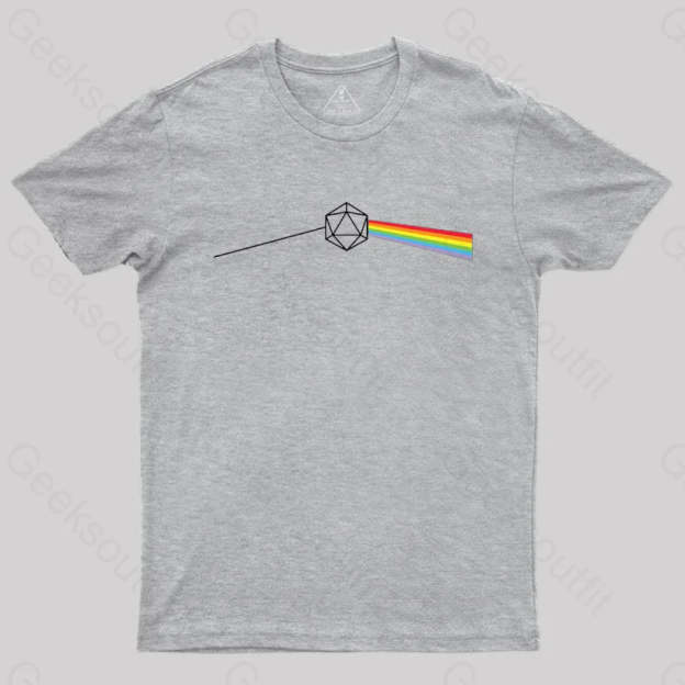 Dark Side Of The Moon D20 T-Shirt Grey / S