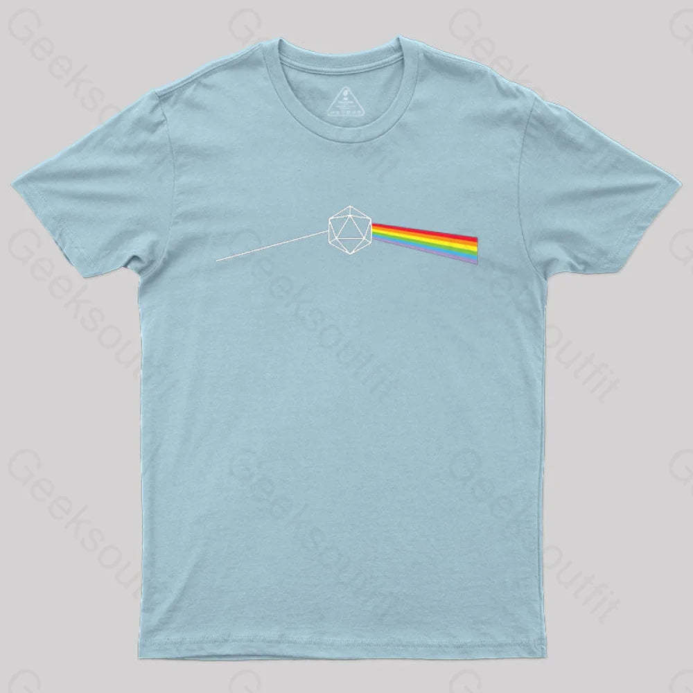 Dark Side Of The Moon D20 T-Shirt Light Blue / S