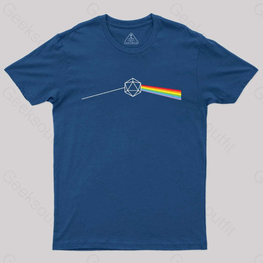 Dark Side Of The Moon D20 T-Shirt Navy / S
