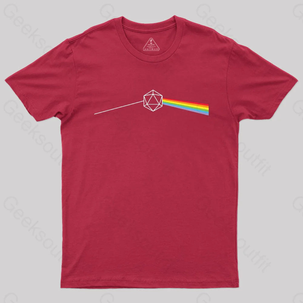 Dark Side Of The Moon D20 T-Shirt Red / S