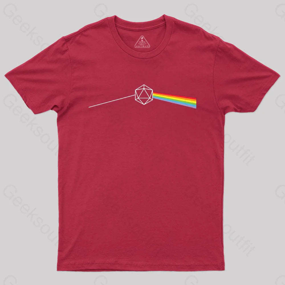 Dark Side Of The Moon D20 T-Shirt Red / S