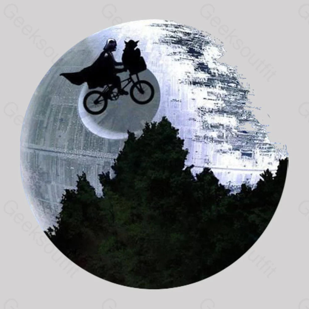 Darth Vader Riding A Bike With Weird Yoda T-Shirt