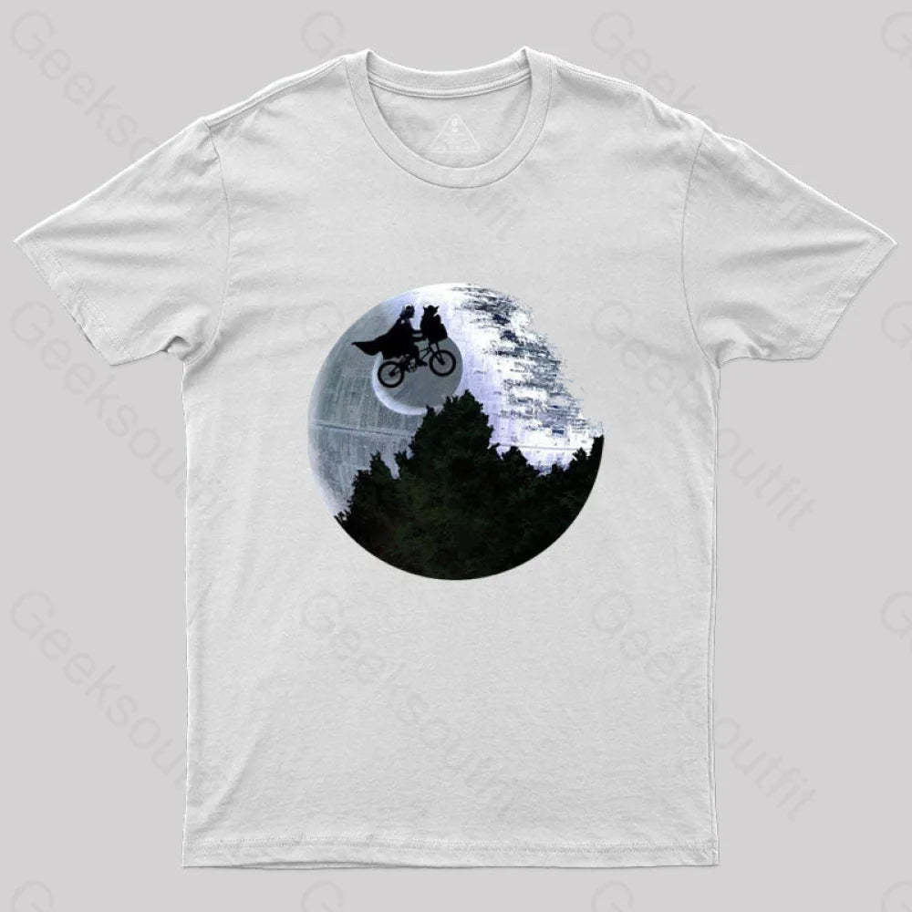 Darth Vader Riding A Bike With Weird Yoda T-Shirt White / S
